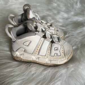 Nike Baby Boy's Air More Uptempo Size 5 Toddler Off White Cream